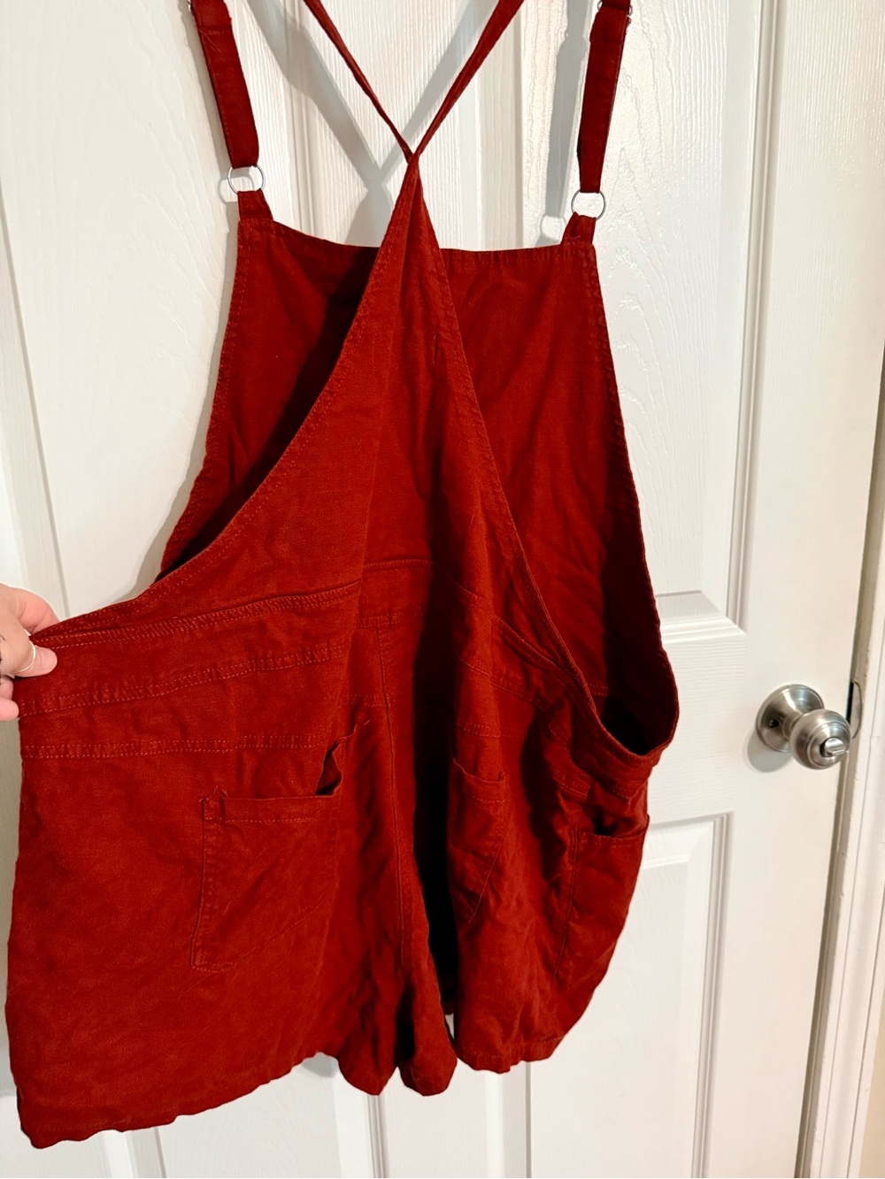 torrid Rust Red Short Overalls - Picture 7 of 11